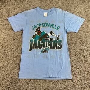 VINTAGE Jacksonville Jaguars Banned Logo Shirt Mens Small 1993 NFL Single Stitch